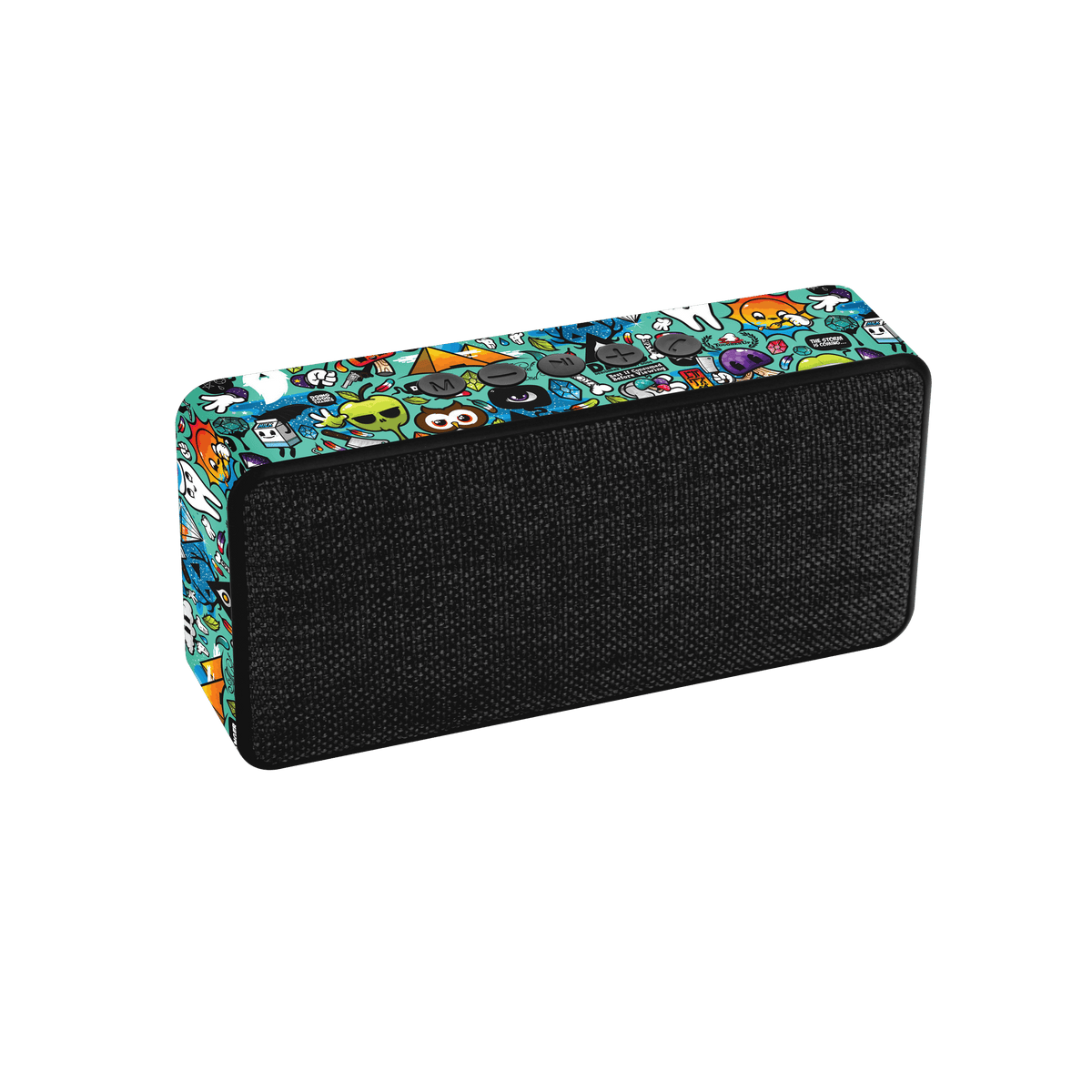 Foxin x Wrapcart Brick Bluetooth Speaker - 10W Crystal Clear Audio, Upto 6 Hours Playback, 180 Days Warranty, Abstract Fabric Finish