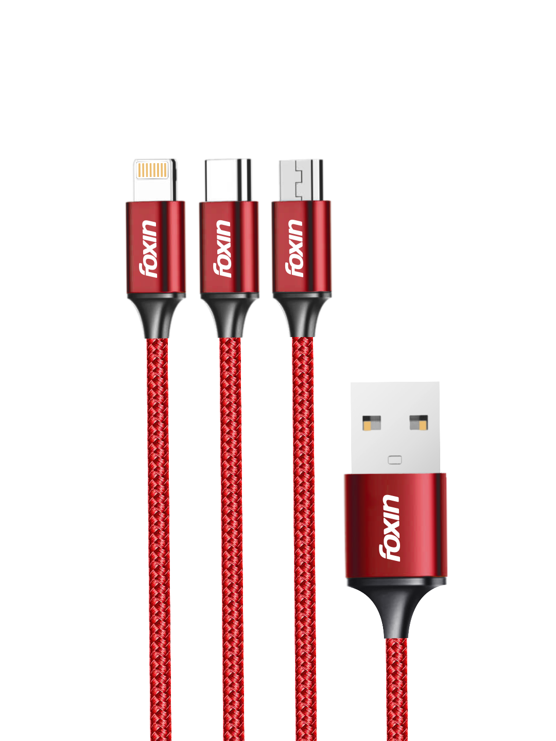 Foxin MAC03 3 in 1 Kevlar Braided USB Cable