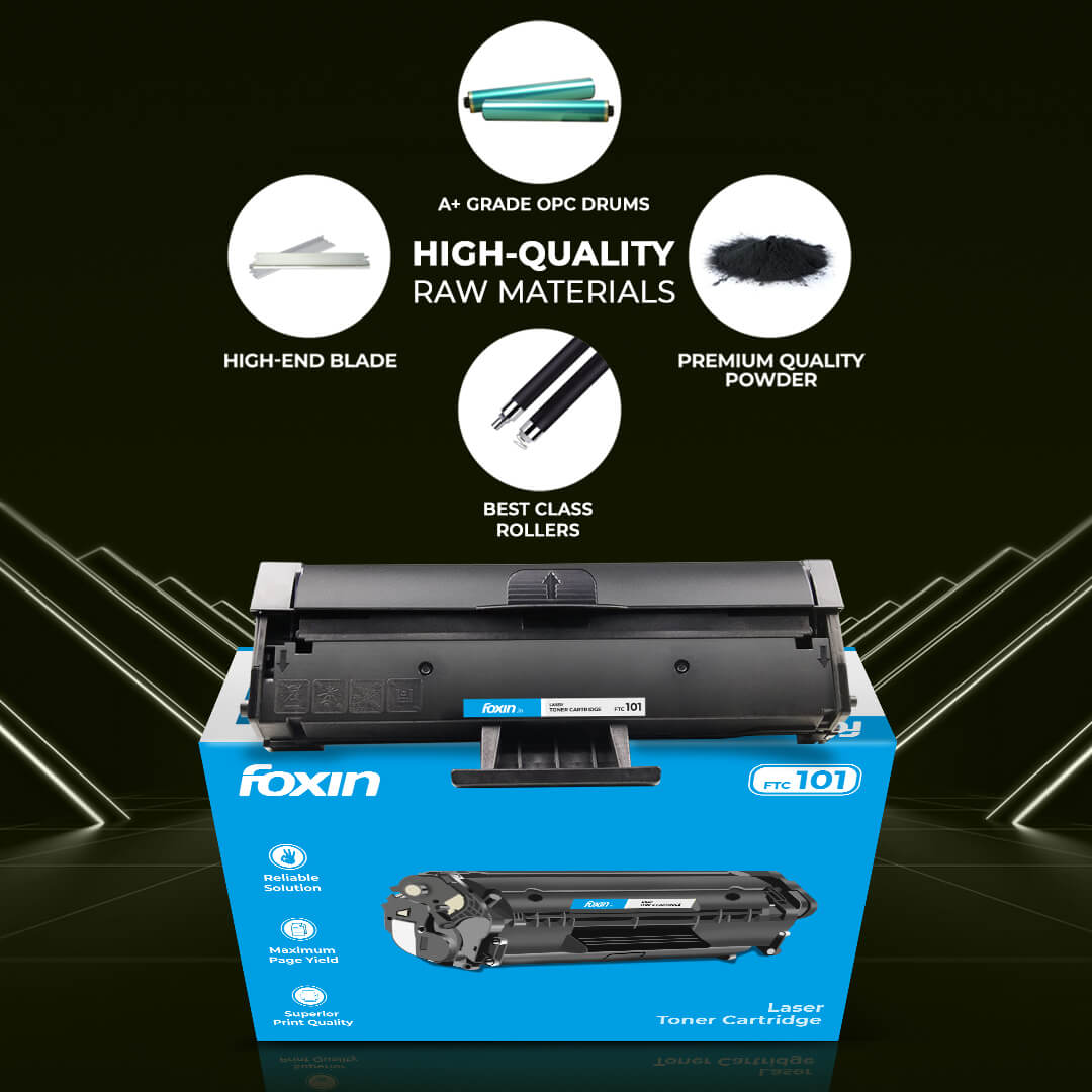 Foxin FTC 101 / 101S for MLT D101S Laser Toner Cartridge Use in  Samsung 101 ML 2161 /2162 /2163 /2164 /2165 /2165W /2166 /2166W /2168 /3401 /3405 /3400 /SF 760P /SF 761 Printers