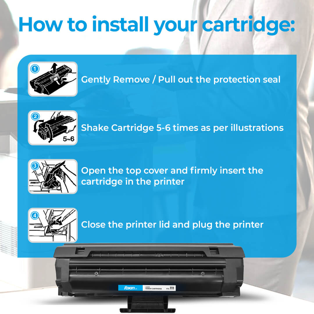 Foxin FTC 111/D111S Toner Cartridge for Samsung Xpress SL-M2070, SL-M2070F, SL-M2070FW, SL-M2070W, SL-M2071, SL-M2071F, SL-M2071FW, SL-M2071W, M2022, M2020W, M2026, M2026W