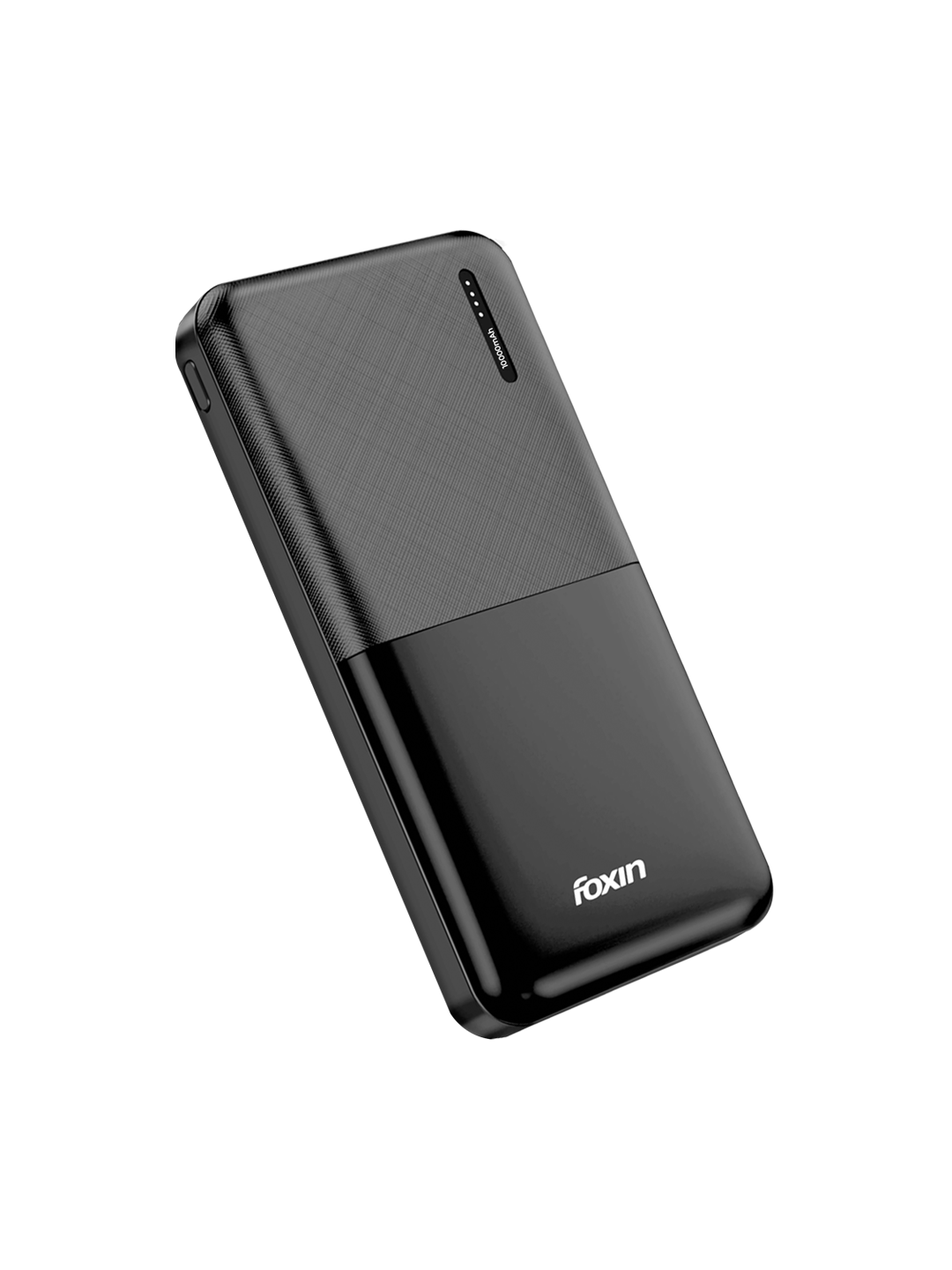 Foxin 10000 mAh 12W Fast Charging Li-Polymer Ultra Power Bank | Dual Micro-USB &amp; Type C Input | BIS Certified | Made in India | 180-Days Warranty | Black (FPB 146 POLY)