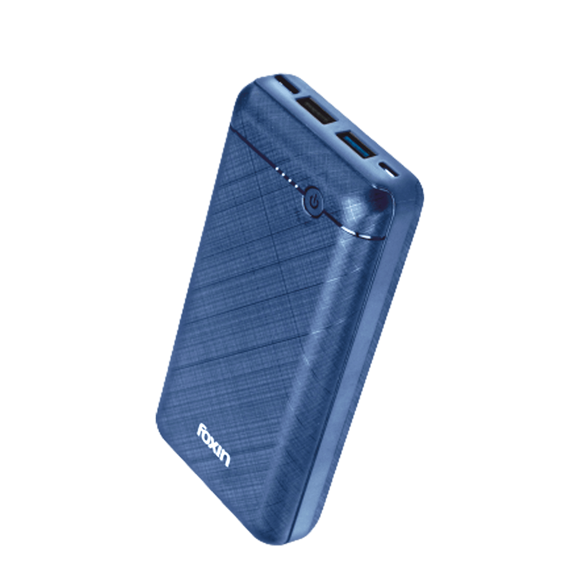 Foxin 20000 mAh 12W Fast Charging Li-Polymer Ultra Power Bank | Dual Micro-USB &amp; Type C Input | Dual USB Output 5V/2.4A | BIS Certified | Made In India | 180-Days Warranty | Blue (FPB 246 POLY)