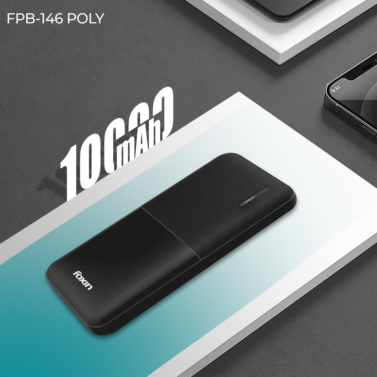 Foxin 10000 mAh 12W Fast Charging Li-Polymer Ultra Power Bank |