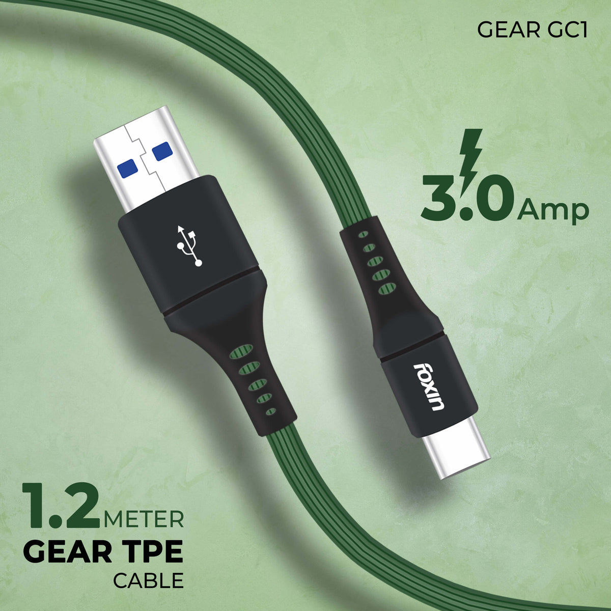 Foxin® GEAR Premium USB to Type-C Cable