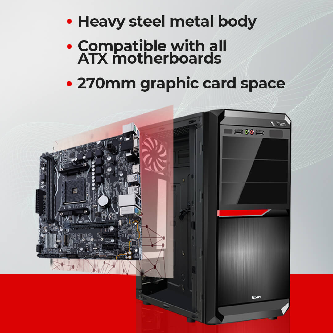 Foxin® 3S-MARVEL Desktop Computer Case