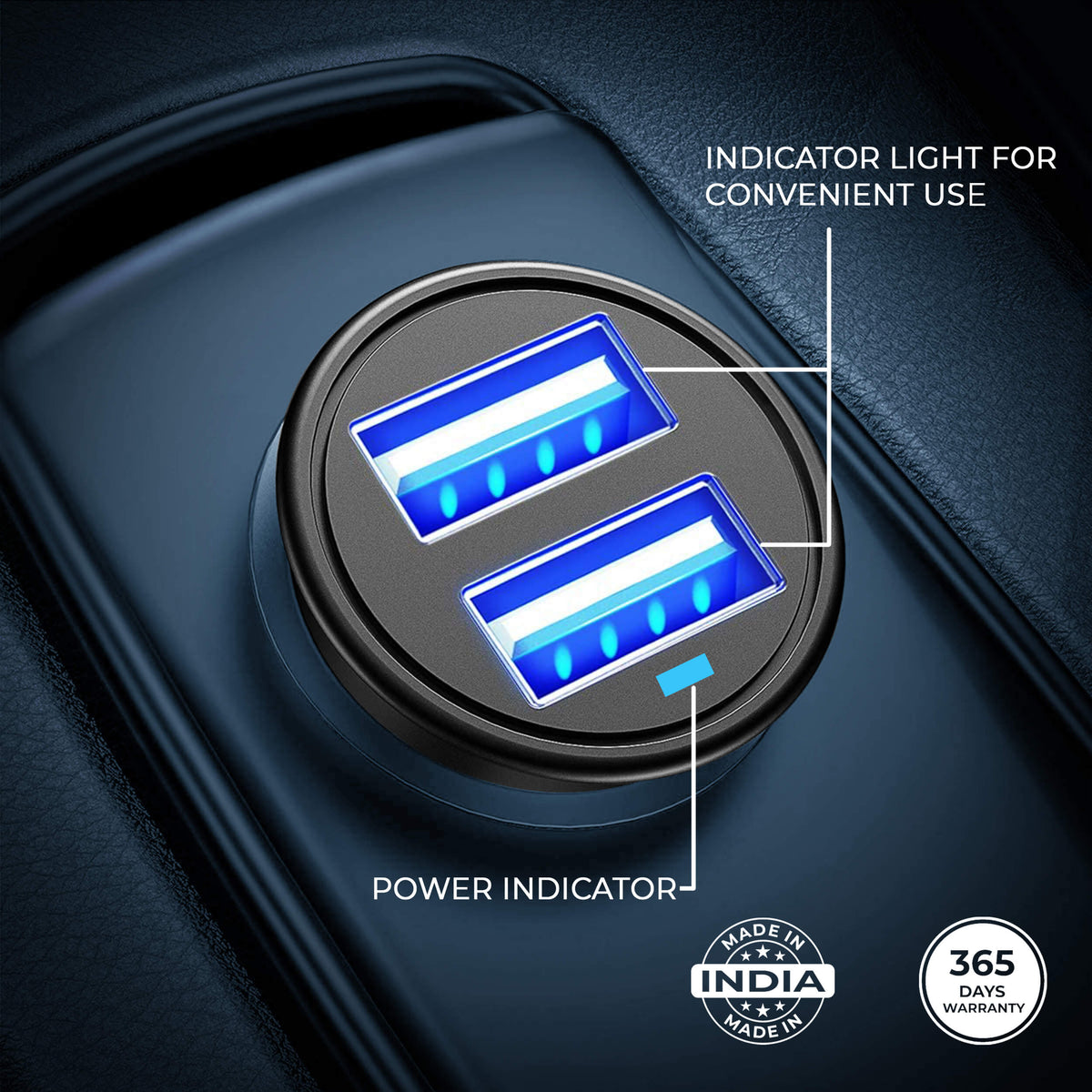 Foxin FCC 002 Dual Port Car Charger 2.4A