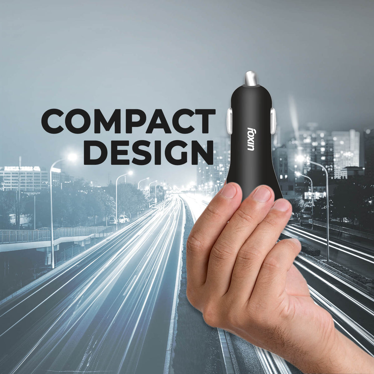 Foxin FCC 002 Dual Port Car Charger 2.4A