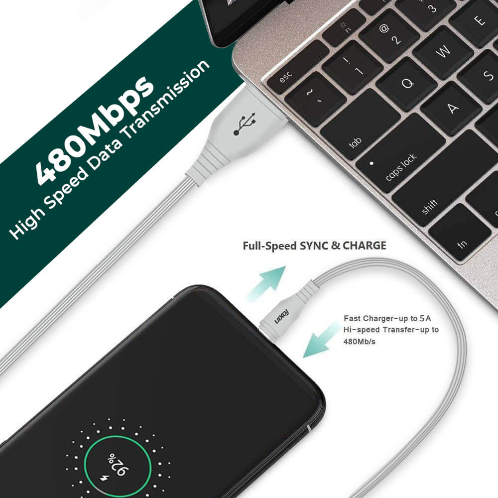 Foxin CU606 Premium GEAR TPE Type C USB Cable (FOXUSC0083)
