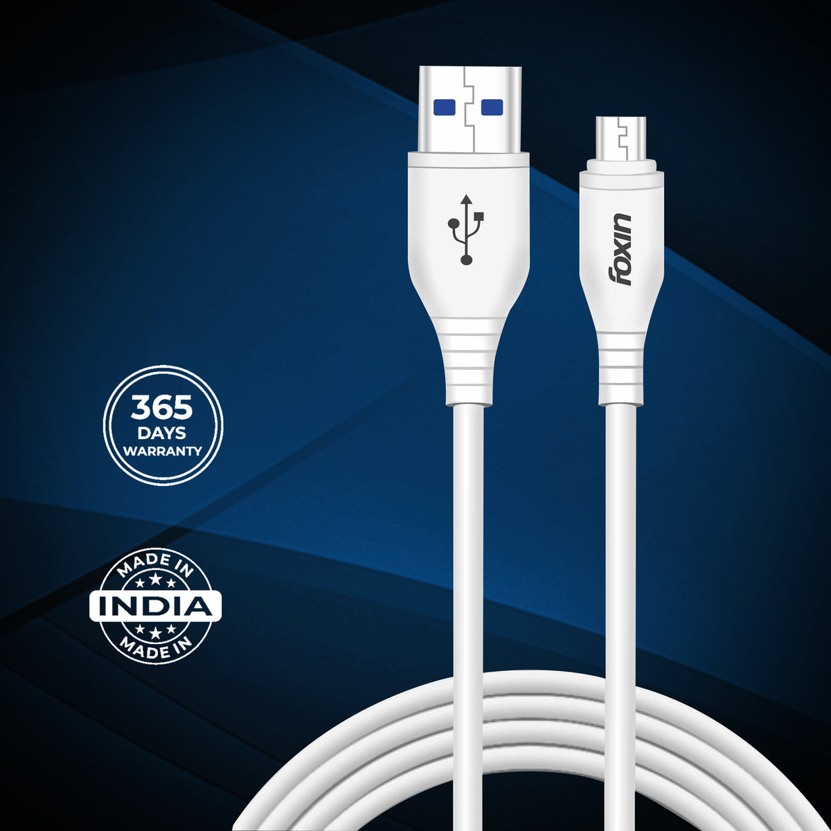 Foxin FDC-ME025 White 2.4 Amp Micro USB 2 Meters Cable