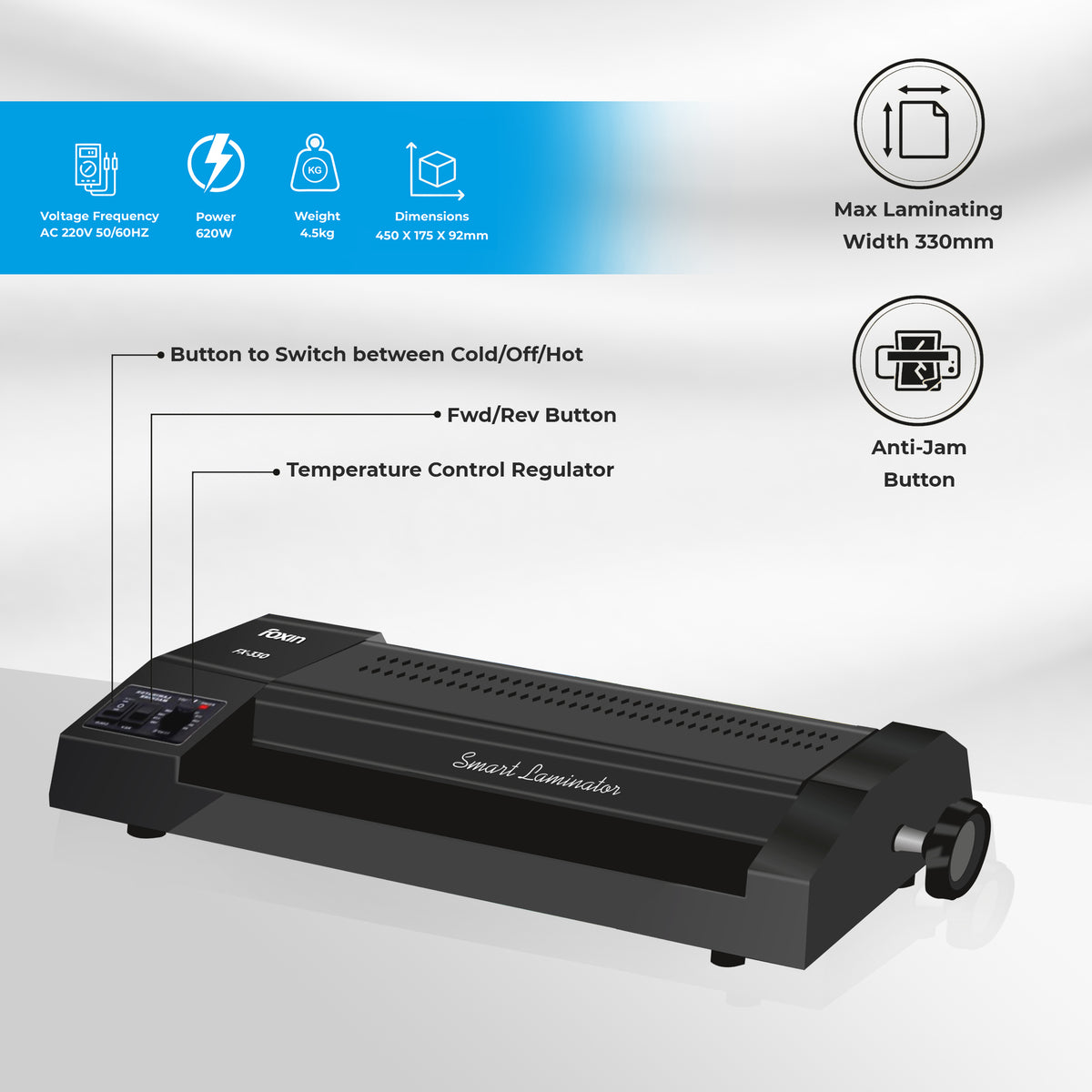 FX-330 Smart Laminator Metal Body