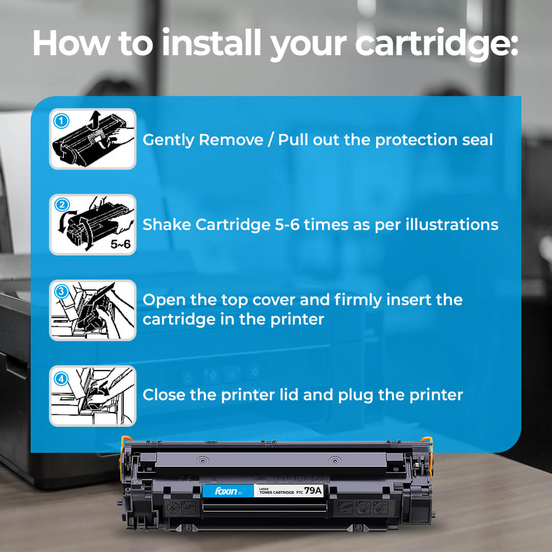 Foxin FTC 79A/ CF279A Black Toner Cartridge for HP Laserjet Pro M12a, M12w, HP Laserjet Pro MFP M26A, M26NW, Laserjet Pro M12A, HP Laser Jet M12