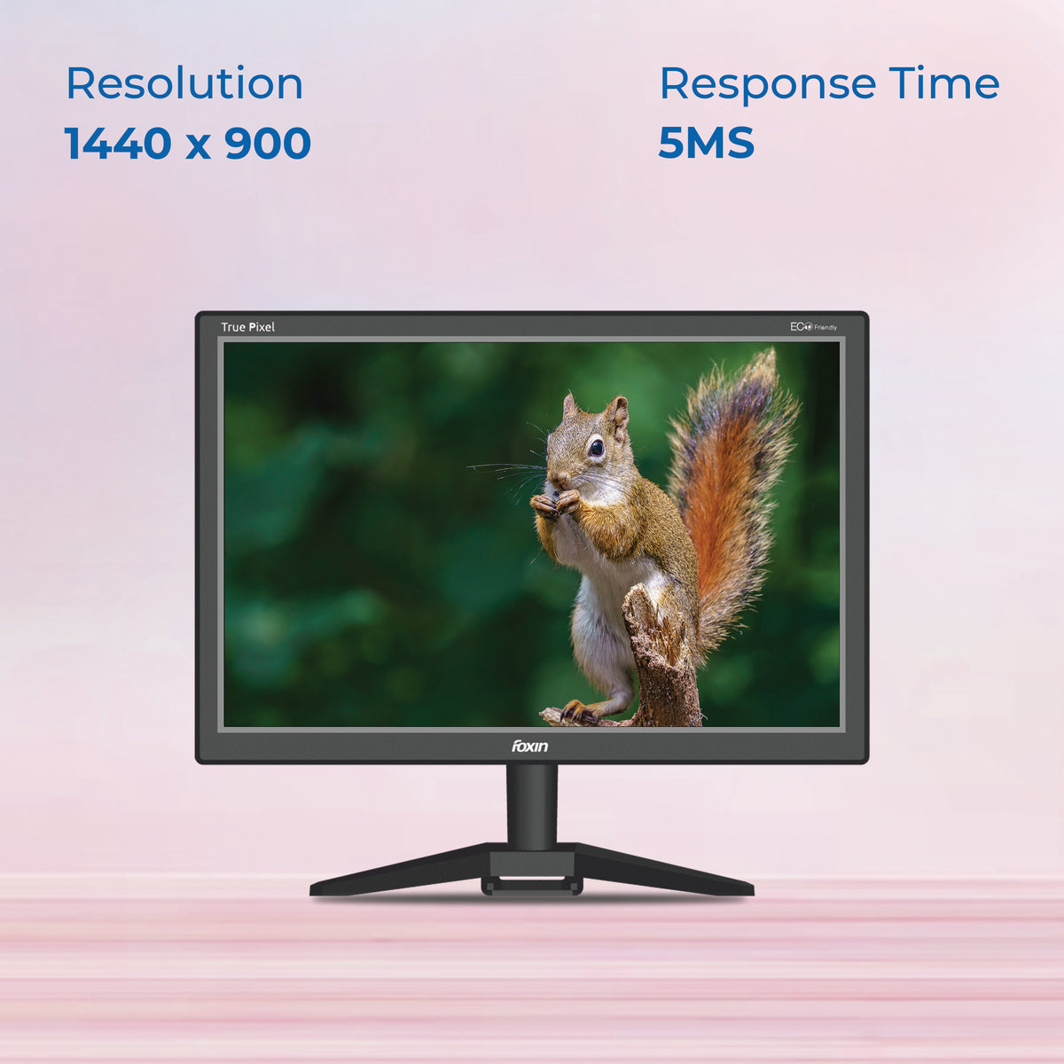 Foxin FM 1750 Crystal WD 43.5 cm | 17.1 Inch Black HD Resolution Computer Monitor - HDMI + VGA Port, True Pixel, Anti Glare,Anti Scratch &amp; Eco Friendly BIS Approved | 1 Year Warranty