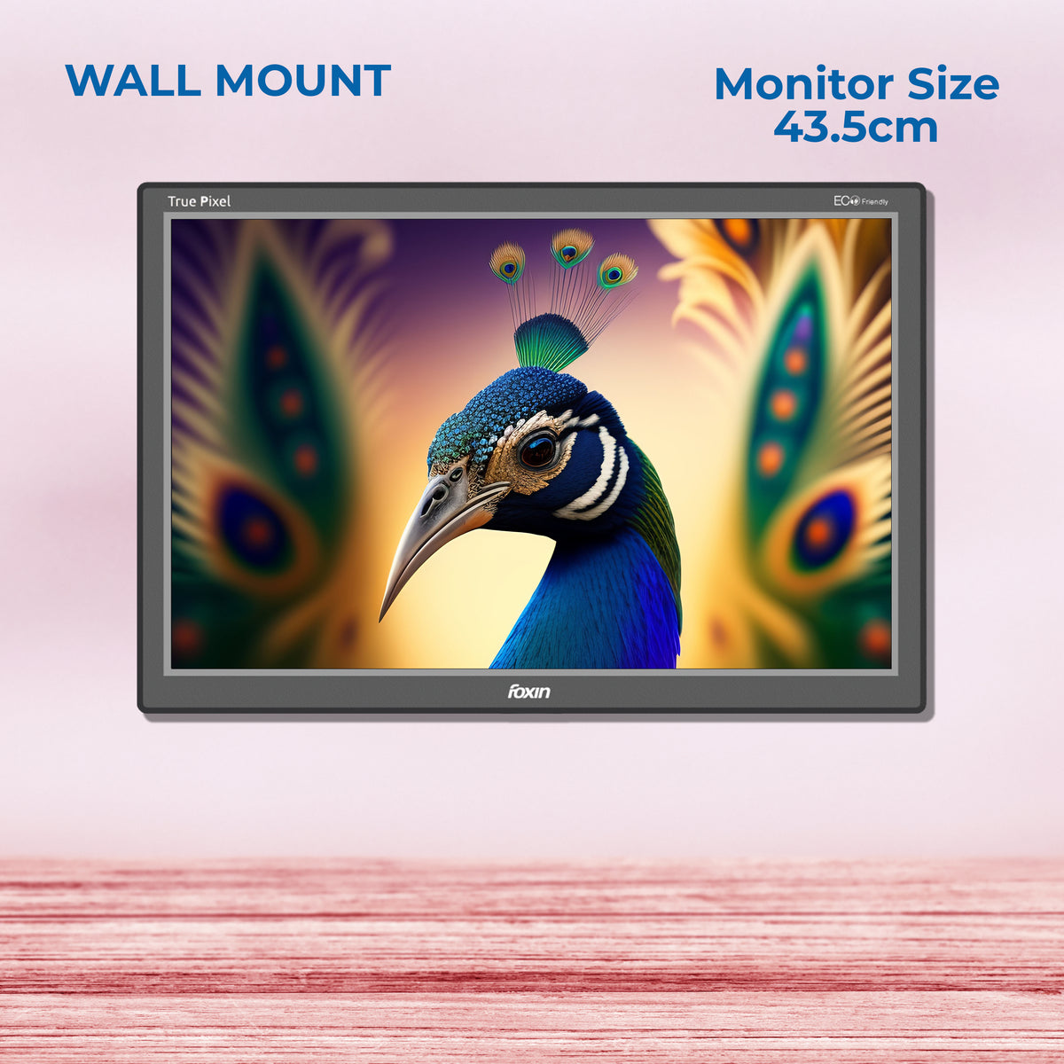 Foxin FM 1750 Crystal WD 43.5 cm | 17.1 Inch Black HD Resolution Computer Monitor - HDMI + VGA Port, True Pixel, Anti Glare,Anti Scratch &amp; Eco Friendly BIS Approved | 1 Year Warranty