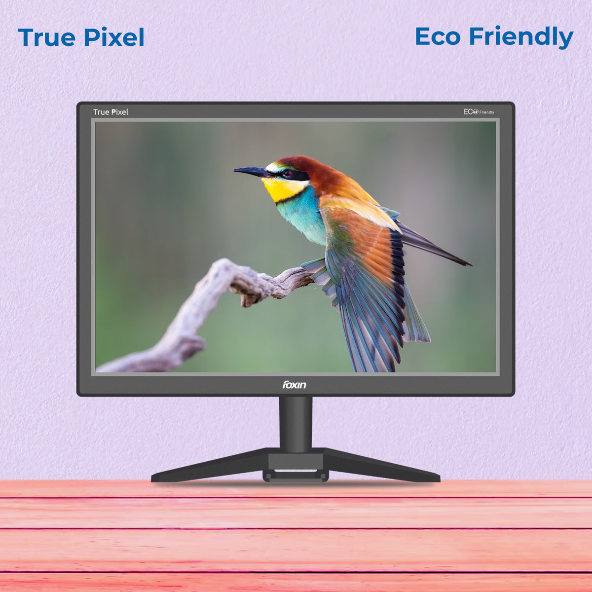 Foxin FM 1750 Crystal WD 43.5 cm | 17.1 Inch Black HD Resolution Computer Monitor - HDMI + VGA Port, True Pixel, Anti Glare,Anti Scratch &amp; Eco Friendly BIS Approved | 1 Year Warranty