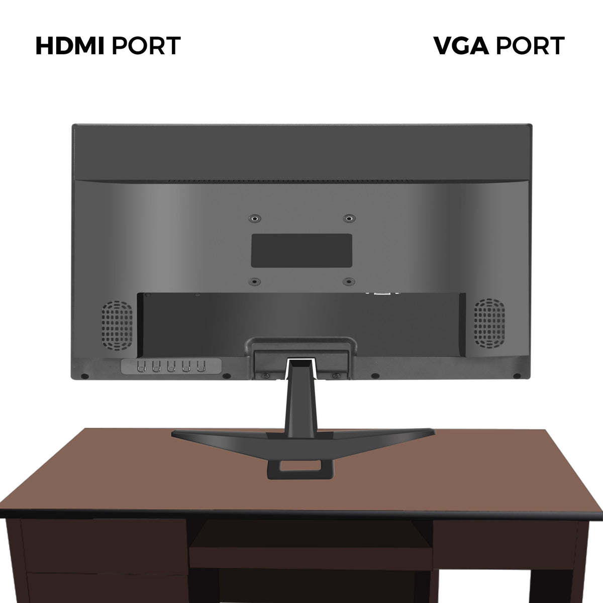 Foxin FM 19 LED HDMI Glaze Black HD Computer Monitor - 18.5 Inch, VESA Mountable with VGA and HDMI Ports