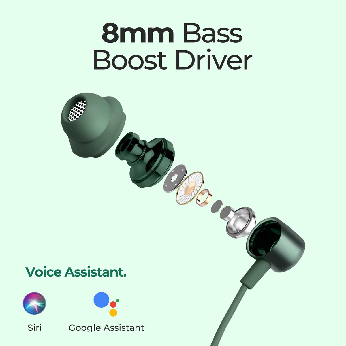 Foxin FoxBeat 181 Sports Neckband Earphones | 8mm Bass Boost Driver, Elegant Metallic Finish - Ideal for Workouts &amp; Jogs