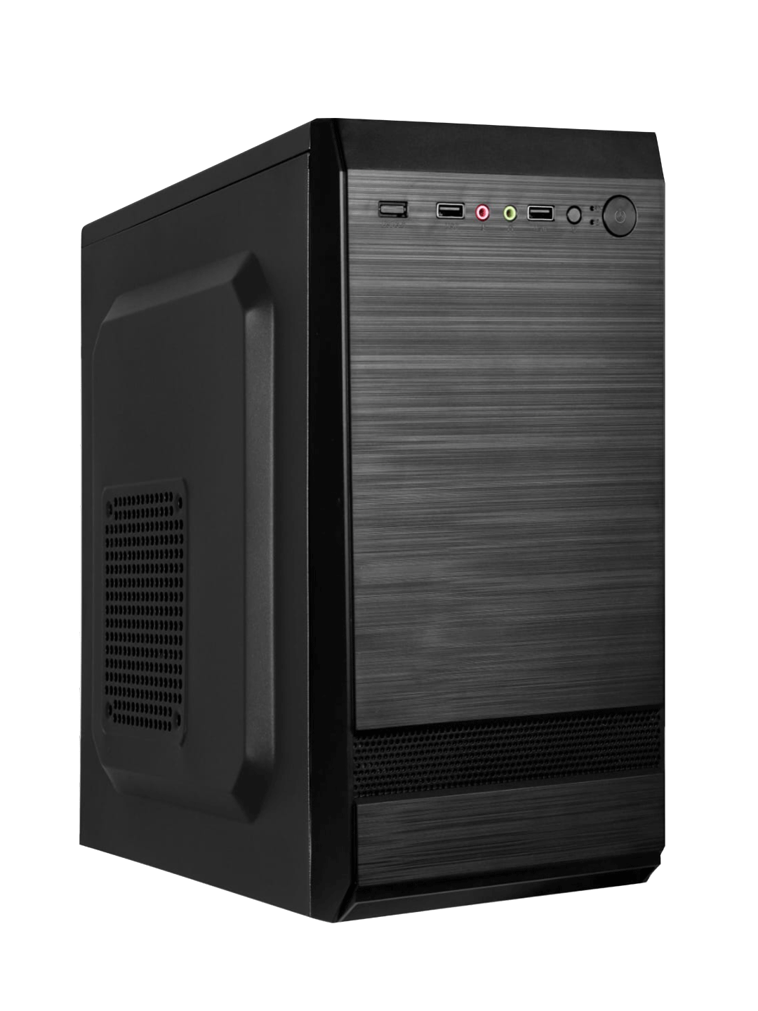 Foxin TEENY Desktop Computer Case/PC Cabinet - Steel Body | M-ATX Compatible | Metallic Black