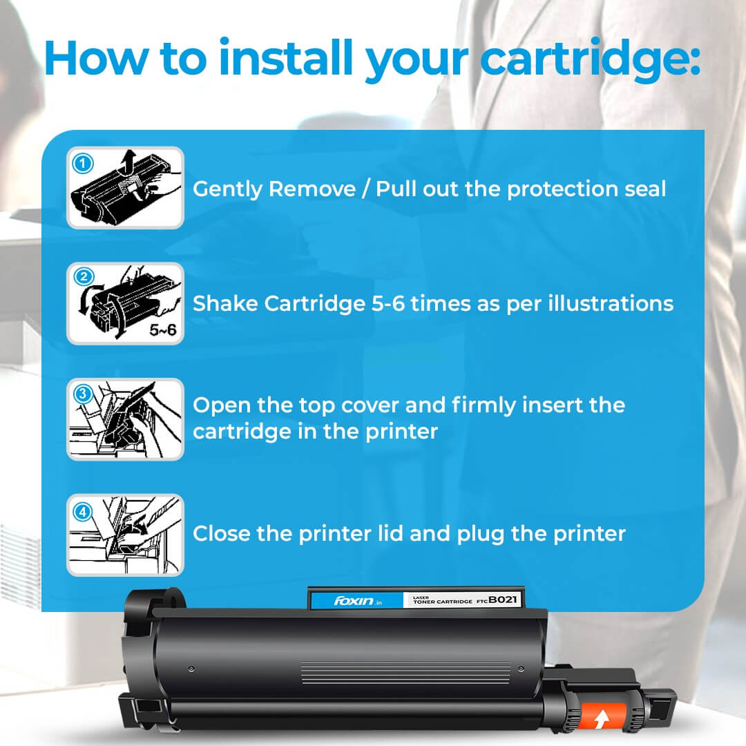 Foxin FTC B021 Toner Cartridge for Brother TN B021 Toner Cartridge Compatible for Brother Printer DCP-B7500D, DCP-B7535DW, HL-B2000D, HL-B2080DW, MFC-B7715DW