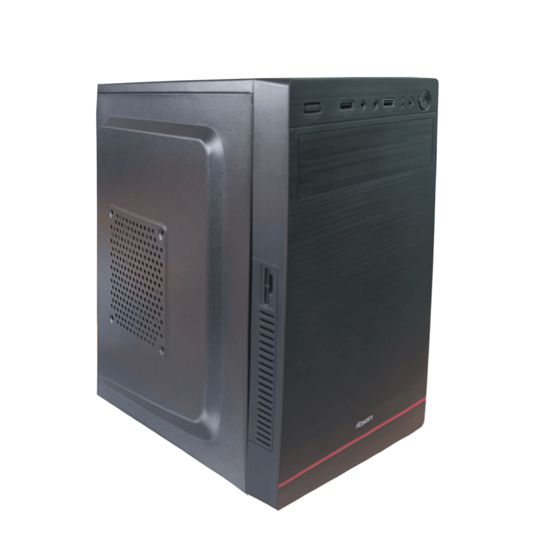 Foxin SWING Desktop Computer Case/PC Cabinet - with Steel Metal Body | All Micro-ATX / Mini-ITX Compatible | Metallic Black