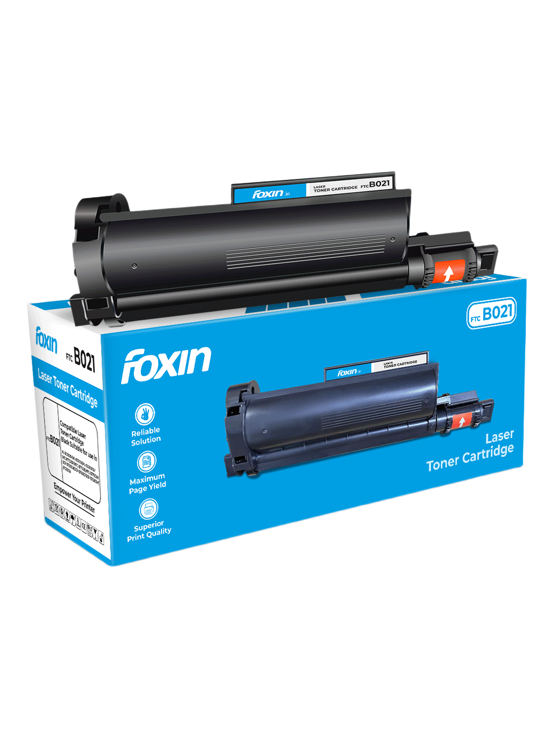 Foxin FTC B021 Toner Cartridge for Brother TN B021 Toner Cartridge Compatible for Brother Printer DCP-B7500D, DCP-B7535DW, HL-B2000D, HL-B2080DW, MFC-B7715DW