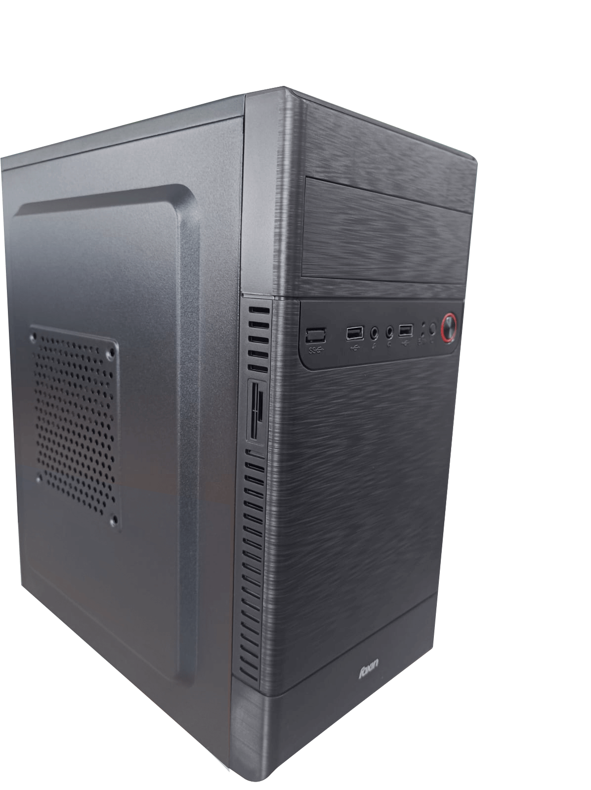 Foxin XING Desktop Computer Case/PC Cabinet - with Steel Metal Body | All Micro-ATX / Mini-ITX Compatible | Metallic Black