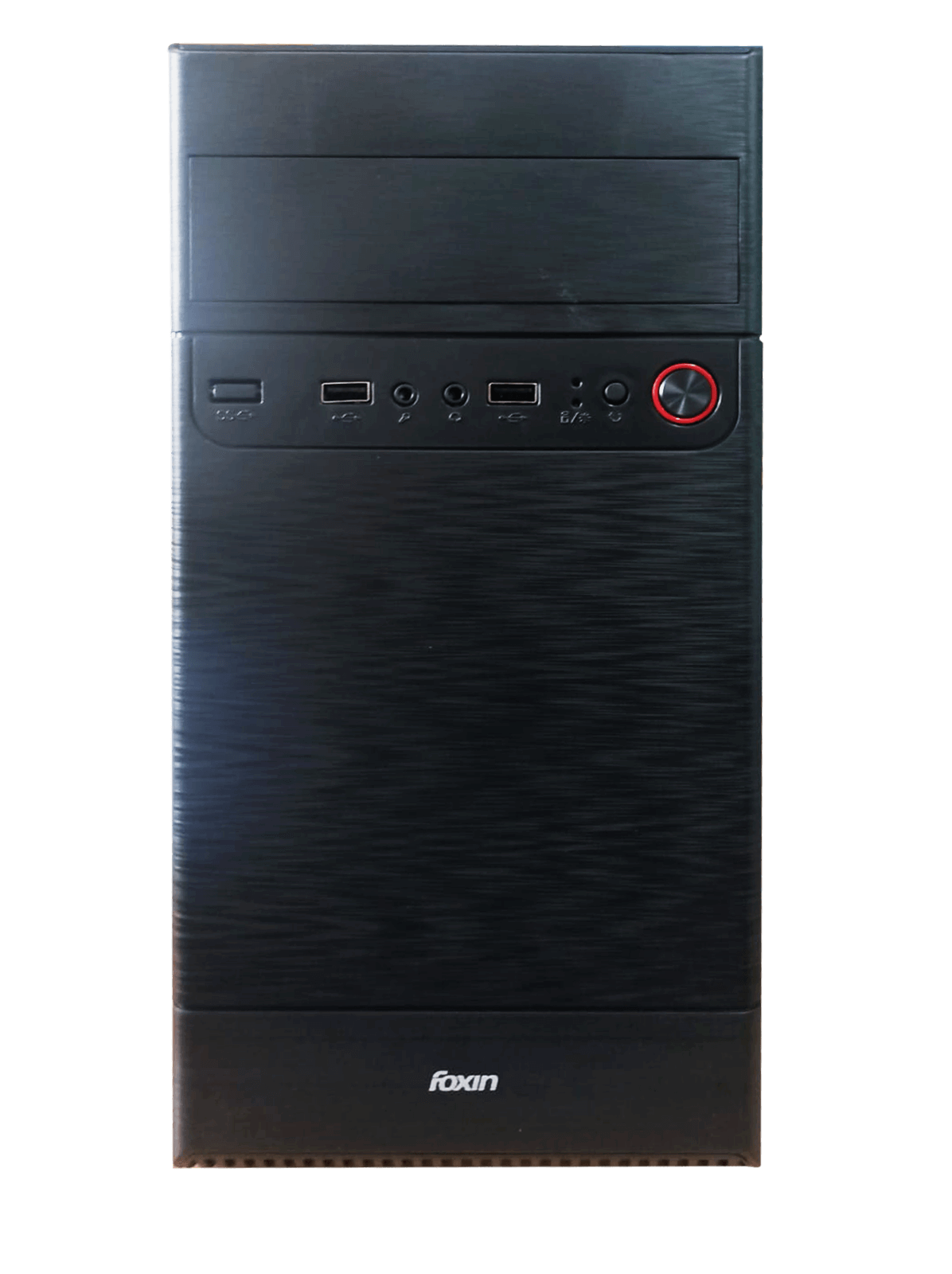 Foxin XING Desktop Computer Case/PC Cabinet - with Steel Metal Body | All Micro-ATX / Mini-ITX Compatible | Metallic Black