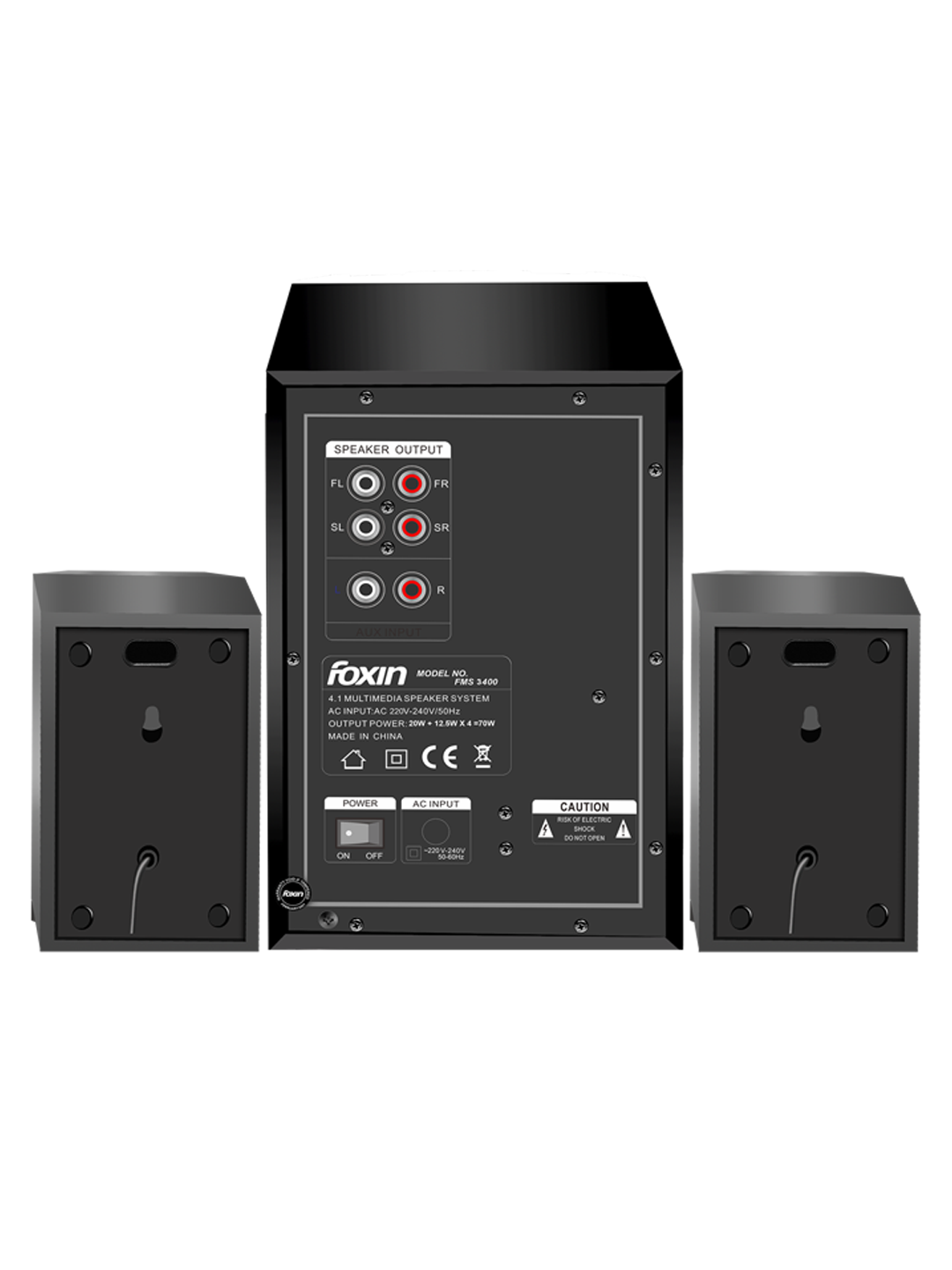 Foxin FMS 3200 2.1 Channel Multimedia Speakers 70 Watt