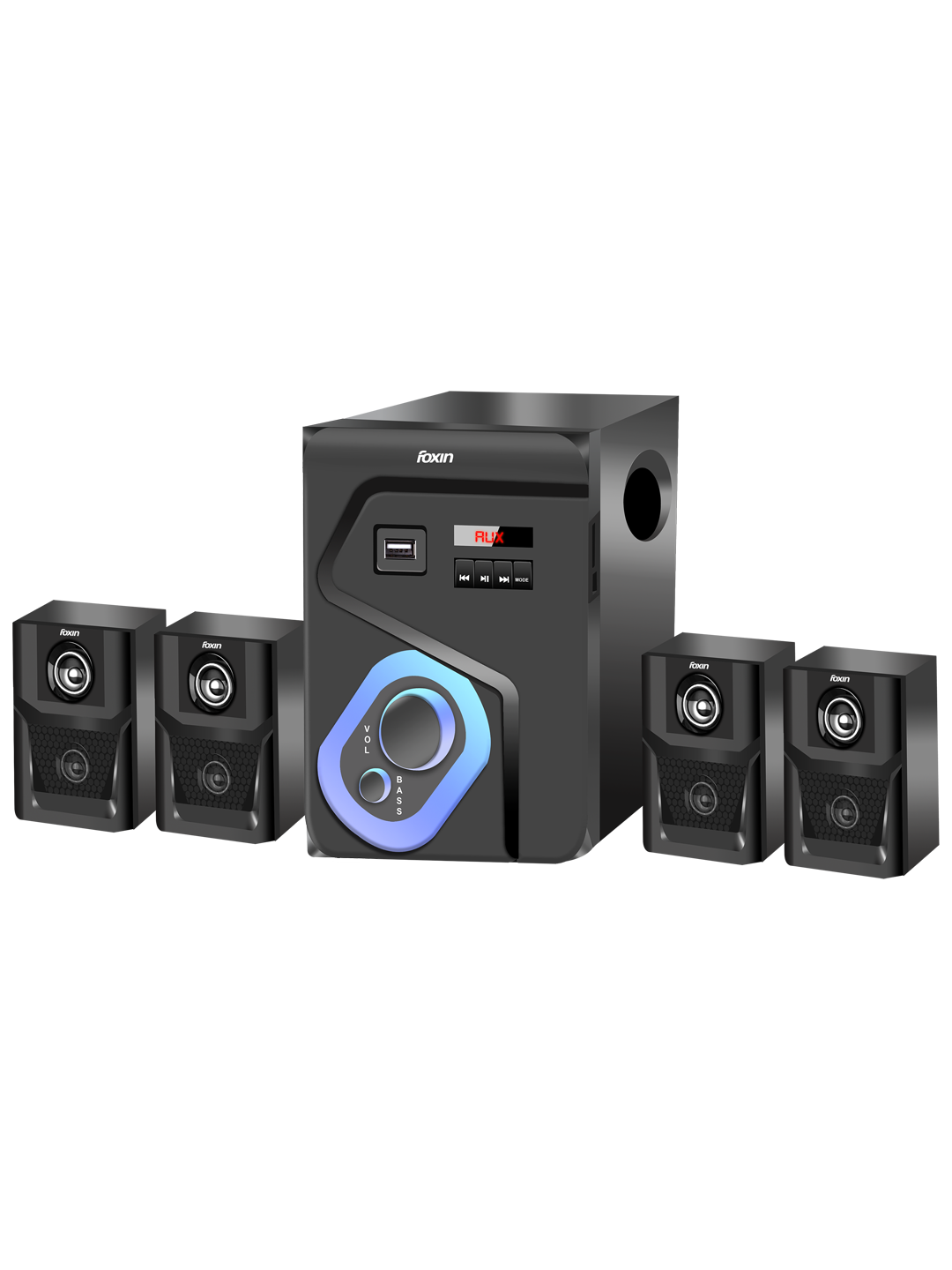 Foxin FMS 3400 4.1 Channel 70 Watt Multimedia Speaker