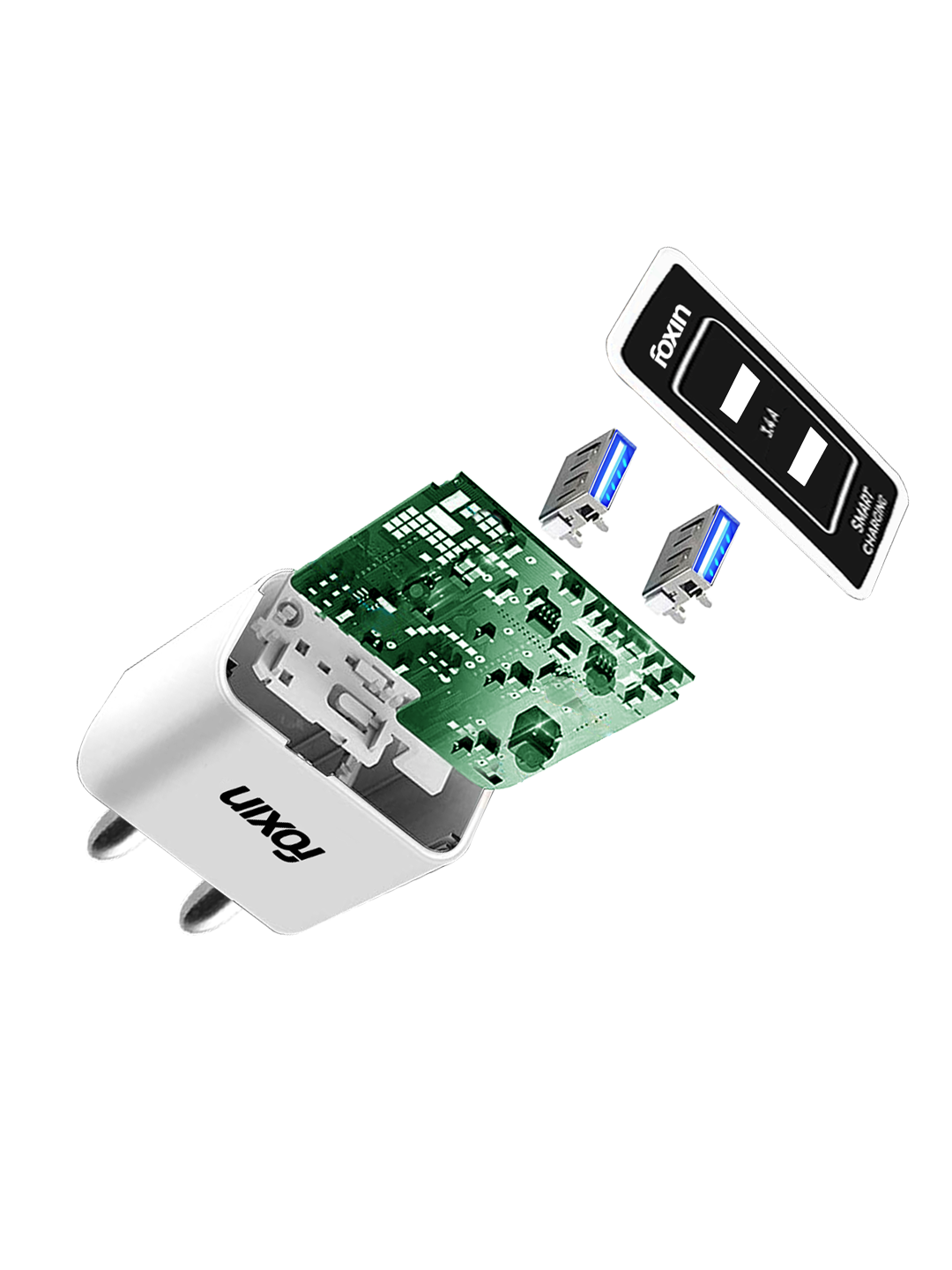 Foxin FPA 231 Dual USB Adapter Smart Charge