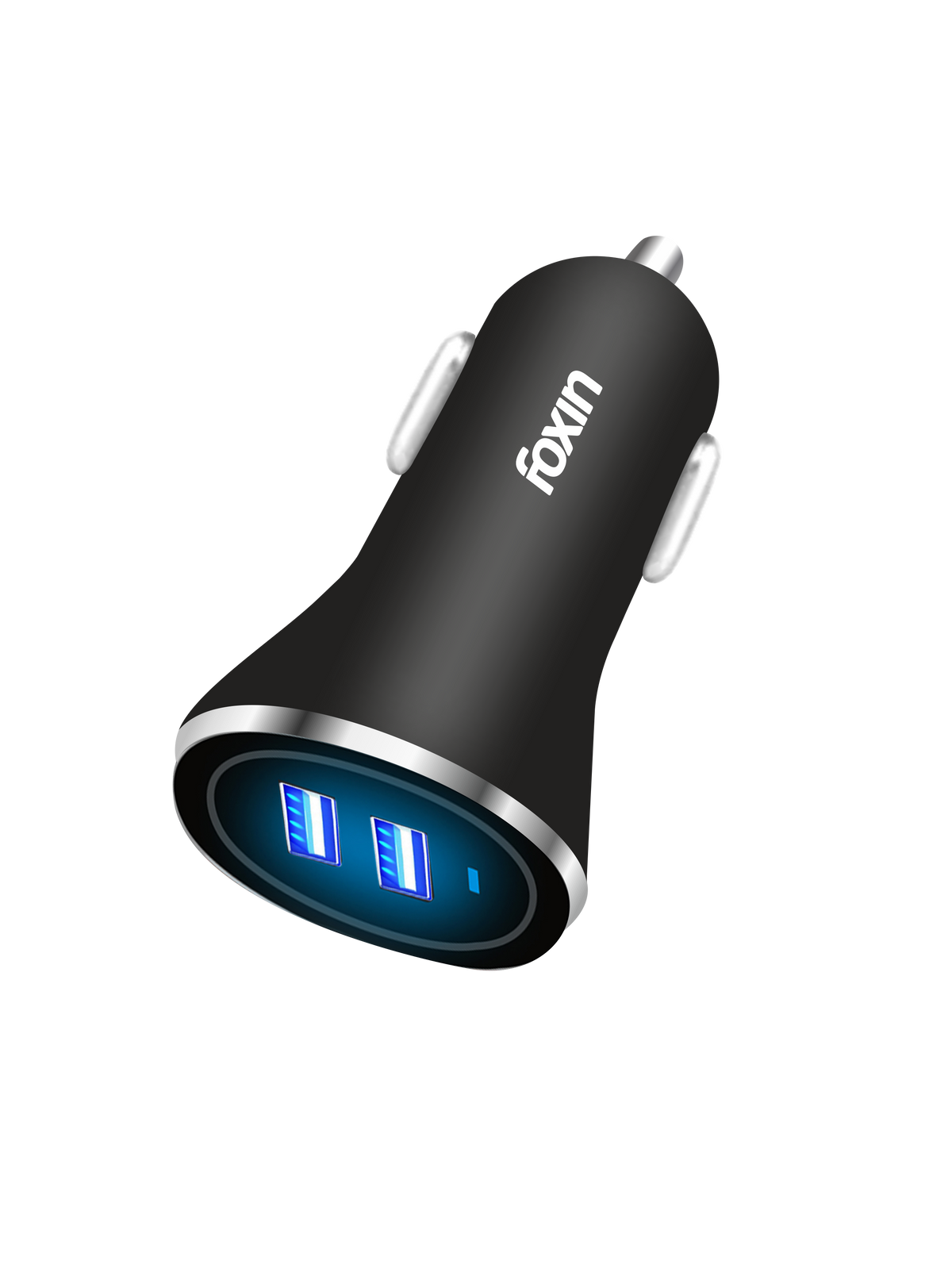 Foxin FCC 002 Dual Port Car Charger 2.4A with Micro USB (Black
