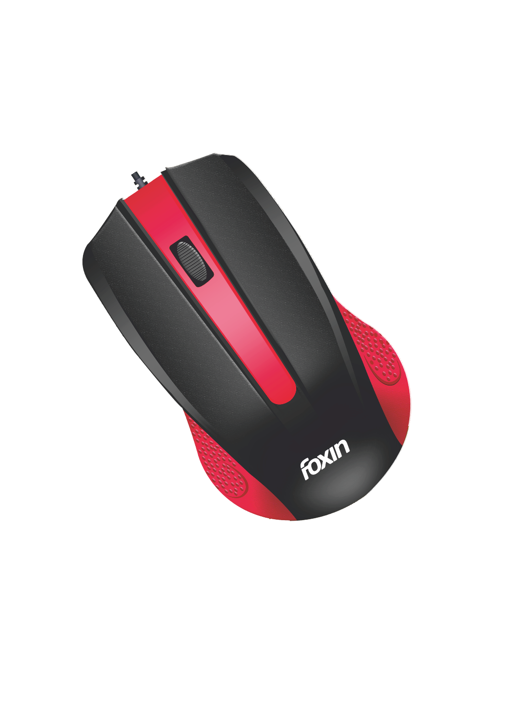 Foxin Classy-Red Wired Mouse
