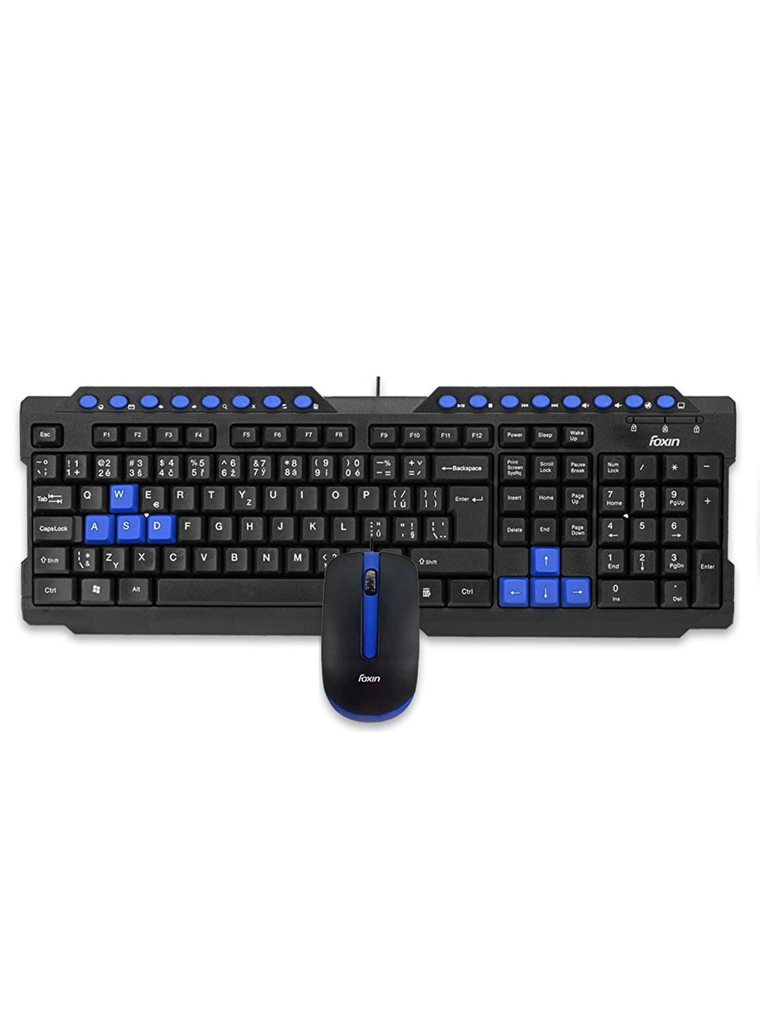 Foxin FKM 506 PRO Wired Multimedia Keyboard and Mouse Combo