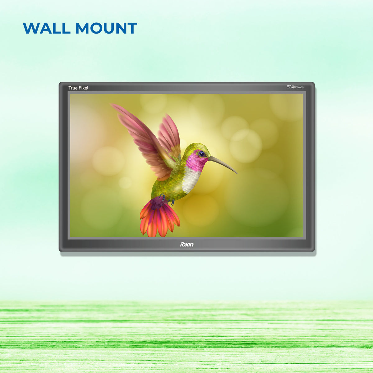 Foxin FM 1950 Crystal 19 inch (48.5 cm) Black Full HD Resolution - HDMI + VGA port, true pixel, anti glare,anti scratch &amp; Eco friendly BIS approved Computer Monitor (1440 x 900 Pixel) (HD), Black | 1 year warranty Media 1 of 7