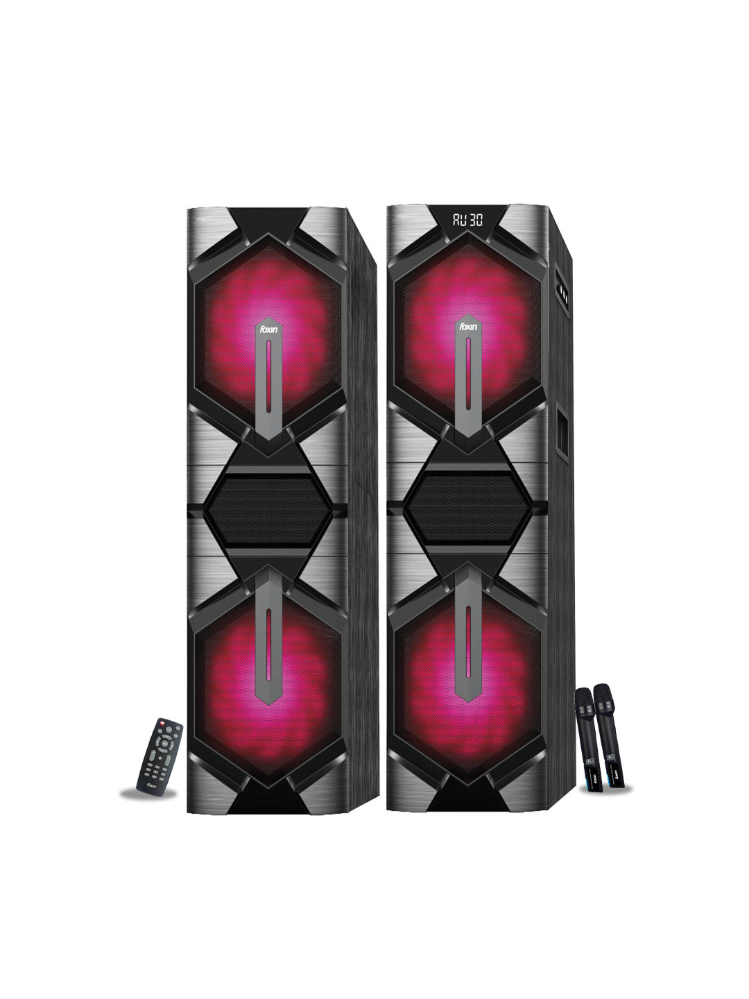 Foxin 18400BTU TERMINATOR Multimedia Tower Speakers (120×2)Watt
