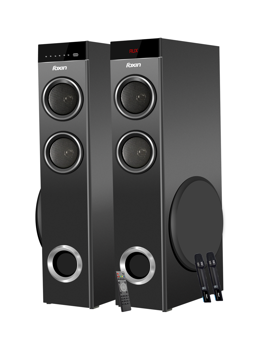 Foxin 15800 Transformer Multimedia Tower Speakers 130 Watt