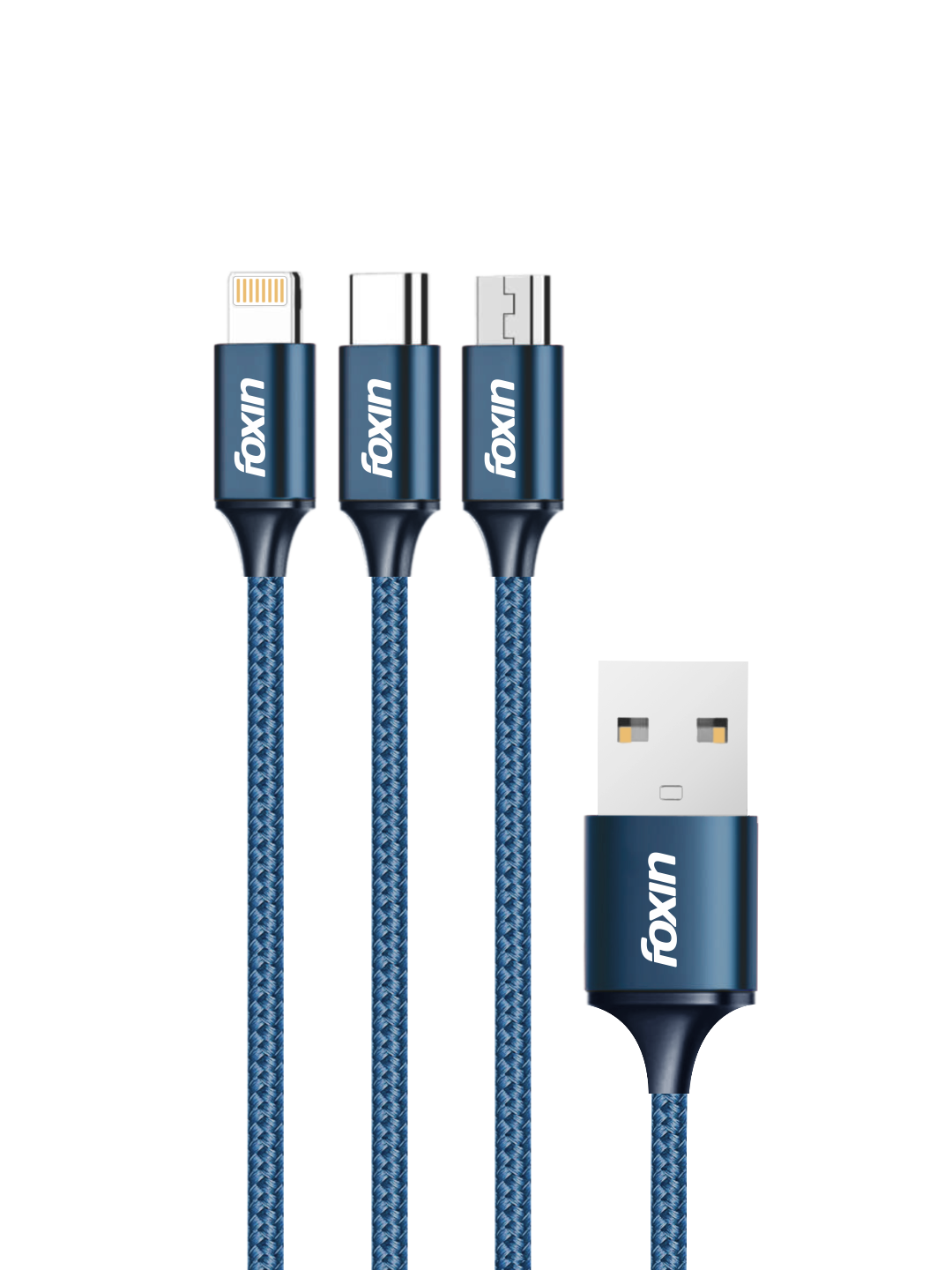 Foxin MAC04 3 in 1 Kevlar Braided USB Cable