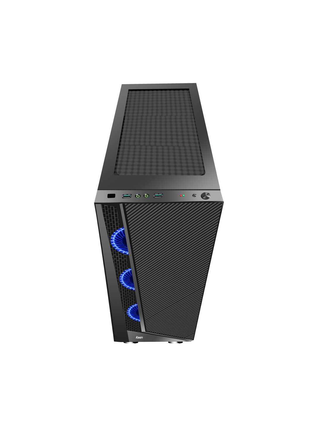 Foxin URANIUM BLUE LED Gaming Cabinet Tower